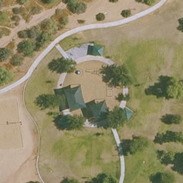 Aerial view of John W. Teets Park