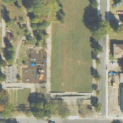 Aerial view of June Elois Mundy Park (Vine City Park)
