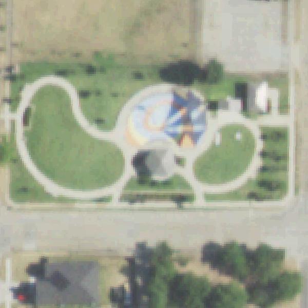 Aerial view of K. B. Polk Sprayground