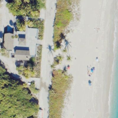 Aerial view of Keating Beach