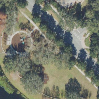 Aerial view of Keene's Point Play Area