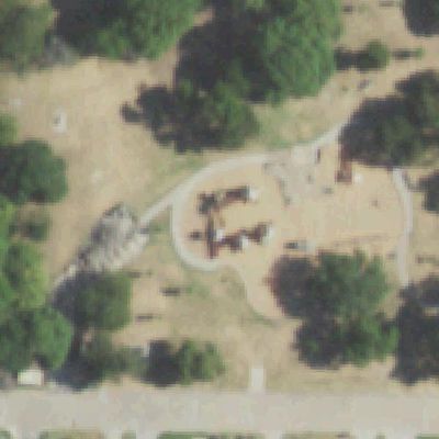 Aerial view of Kidd Springs Park Playground