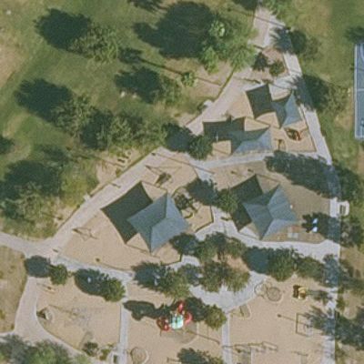 Aerial view of Kiwanis Playground