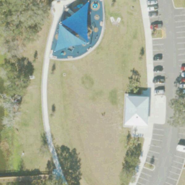 Aerial view of Lake Apopka trailhead playground