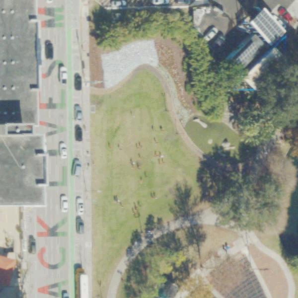 Aerial view of Lake Eola Northwest Lawn