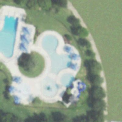 Aerial photo of Lakeland Activity Center Swimming Pool (Bridgeland Residents Only)