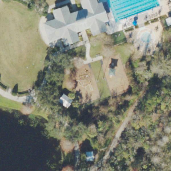 Aerial view of Lakeside Promenade Fountain