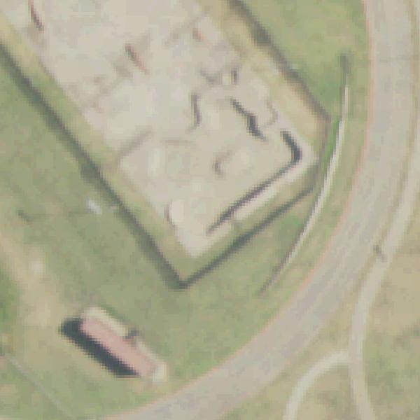 Aerial view of Lewisville Railroad Park