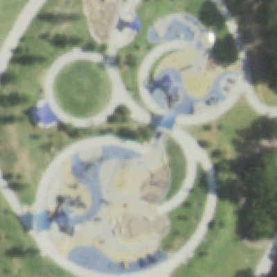 Aerial view of Liberty Playground at Windhaven Meadows Park