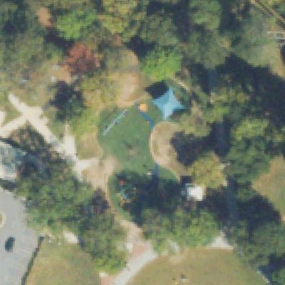 Aerial view of Lilburn City Park Playground