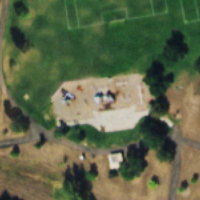 Aerial photo of Little Dry Creek Park (West Entrance)