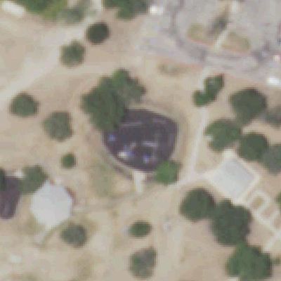 Aerial photo of Live Oak Park Treehouse Playground