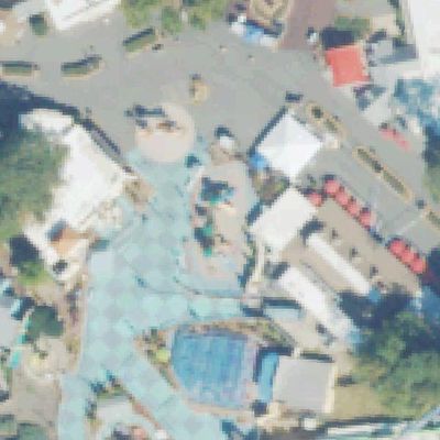 Aerial view of Looney Tunes Adventure Camp