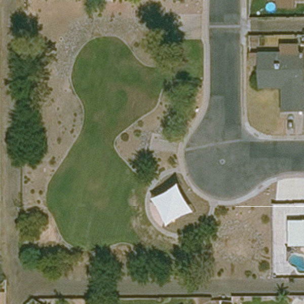 Aerial view of Los Altos Park