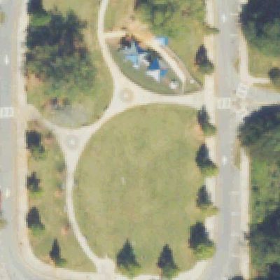 Aerial view of Mableton Town Square County Park