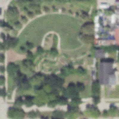 Aerial photo of Mandell Park