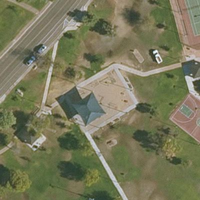 Aerial view of Mary and Moses Green Park