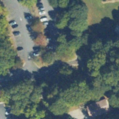Aerial view of McDaniel Farm Park, Historic Entrance