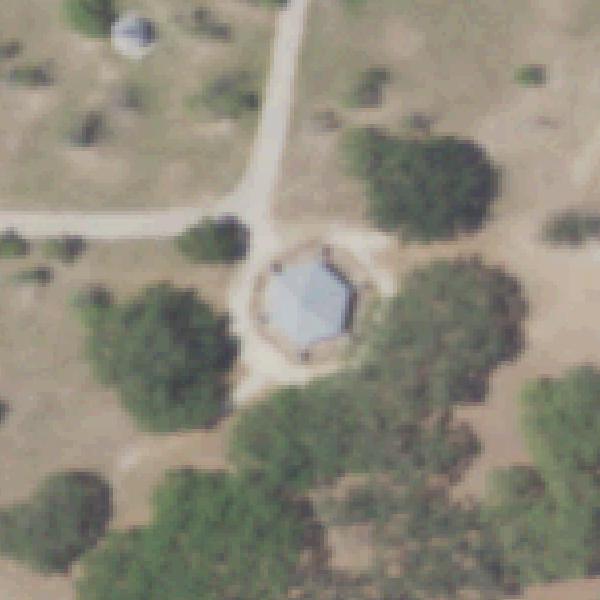Aerial photo of McGimsey Scout Park Cub Pavilion