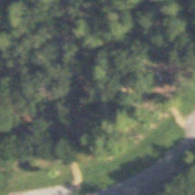 Aerial photo of Mercer Playground & Post Oak Picnic Pavilion