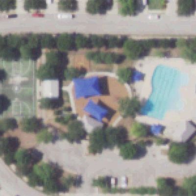 Aerial photo of Mesa Creek Playground Pavillion