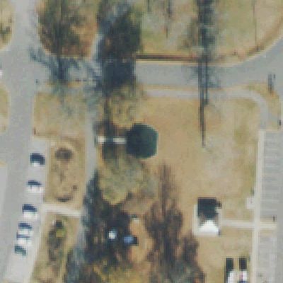 Aerial photo of Mill Creek Greenway parking