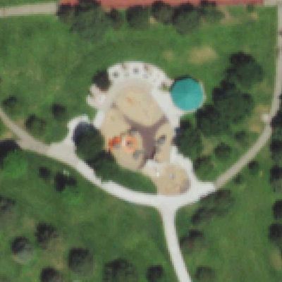 Aerial photo of Montbello Central Park