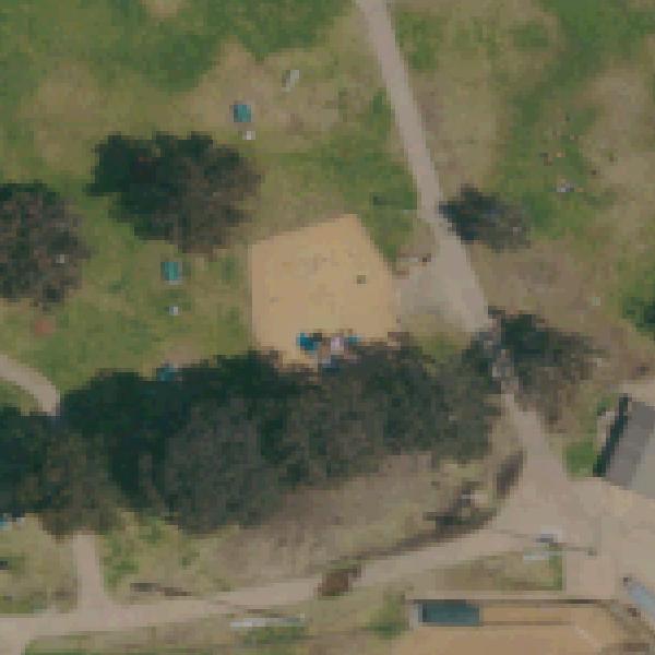 Aerial view of Morley Field Playground
