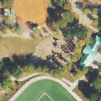 Aerial view of Mountain Park Park Playground