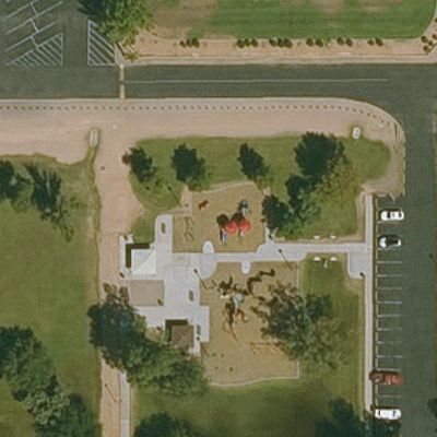 Aerial view of Mountain View Park Playground