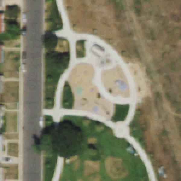 Aerial photo of Nome Park Playground