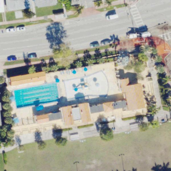 Aerial view of Normandy Isle Park & Pool