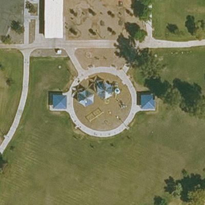Aerial view of Nueve Park