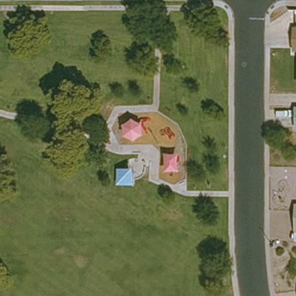 Aerial view of Oak Tree Park