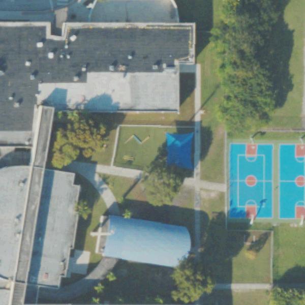 Aerial view of Old Basketball Court