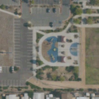Aerial view of Orange Park playground
