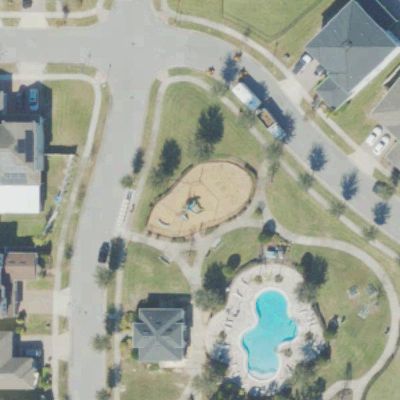 Aerial view of Orchard Park Playground