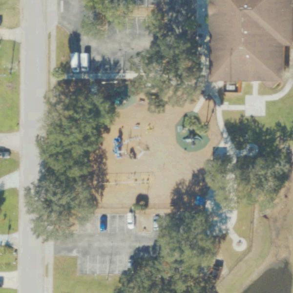 Aerial view of Orlando Magic park