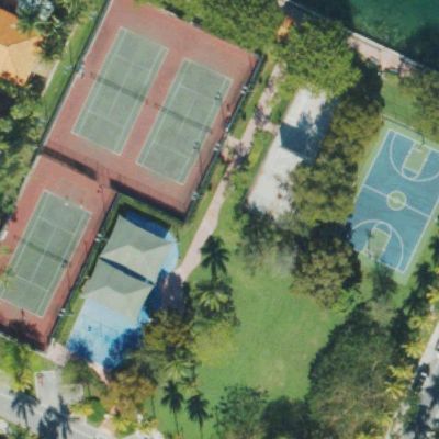 Aerial view of Palm Island Park