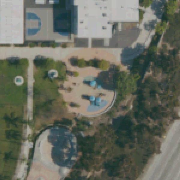 Aerial view of Park De La Cruz Park