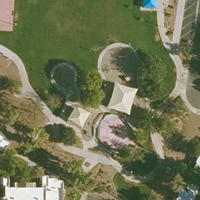Aerial view of Parque de Soza Park