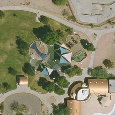 Aerial view of Pecos Park Playground