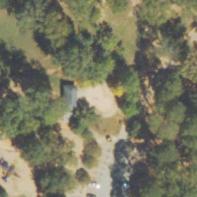 Aerial view of Perkerson Park Fountains (Water Playground)