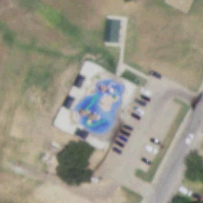 Aerial view of Pirate Cove Splash Pad