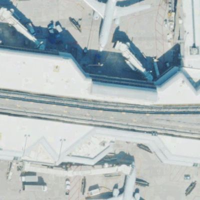 Aerial view of Plane Fun - MIA kids play Area Terminal E