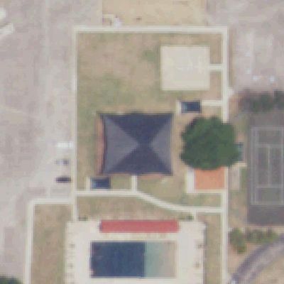Aerial photo of playground