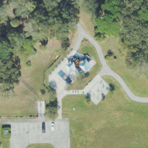 Aerial view of Playground Ives Park
