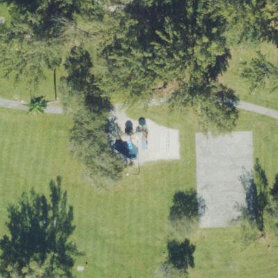 Aerial view of Playground West little river