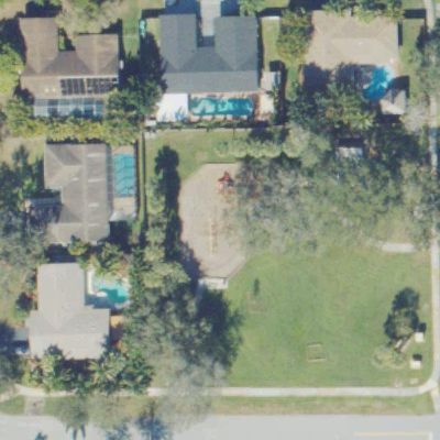 Aerial view of Poinciana Park