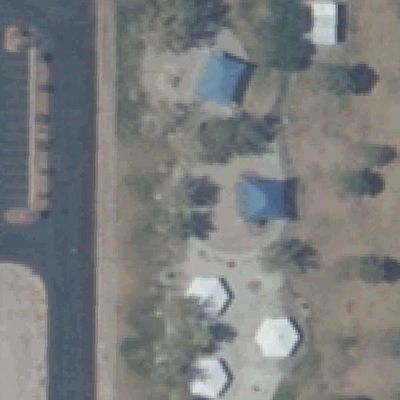 Aerial photo of Police Memorial Park Pickleball Courts